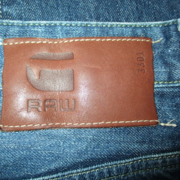 G-STAR RAW 3301 Selvedge Tapered Jeans Sz 34x31 - Picture 6 of 10